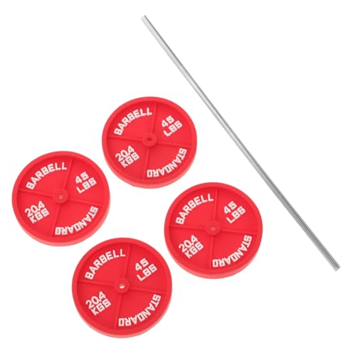 KONTONTY Langhantel Miniatur Sport Ornament Gym Modell Für Puppenhäuser Rot Trainingsmodell Puppenhaus Zubehör Hanteln Spielzeug KONTONTY Langhantel Miniatur Sport Ornament Gym Modell Für Puppenhäuser Rot Trainingsmodell Puppenhaus Zubehör Hanteln Spielzeug von KONTONTY