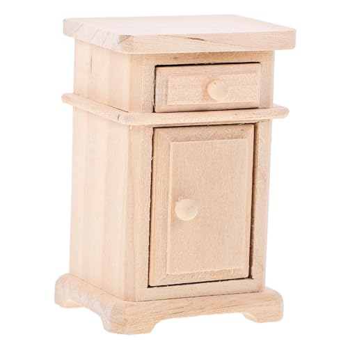 KONTONTY Mini Holz Möbel Puppenhaus Schrank Modell Naturbelassenes Miniatur Display Cabinet als Foto Requisite für Puppenhaus Schlafzimmer Wohnzimmer und Esszimmer Dekoration KONTONTY Mini Holz Möbel Puppenhaus Schrank Modell Naturbelassenes Miniatur Display Cabinet als Foto Requisite für Puppenhaus Schlafzimmer Wohnzimmer und Esszimmer Dekoration von KONTONTY