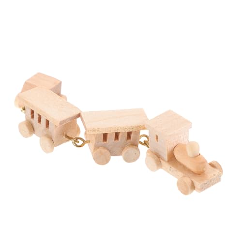 KONTONTY Zug Holzeisenbahn Miniatur Zug Modell Für Puppenhaus Niedlicher Mini Zug Dekoration Für Lernspielzeug Geschenkidee Für Ädchen Und Jungen Ab 3 Jahren Zugspielzeug KONTONTY Zug Holzeisenbahn Miniatur Zug Modell Für Puppenhaus Niedlicher Mini Zug Dekoration Für Lernspielzeug Geschenkidee Für Ädchen Und Jungen Ab 3 Jahren Zugspielzeug von KONTONTY