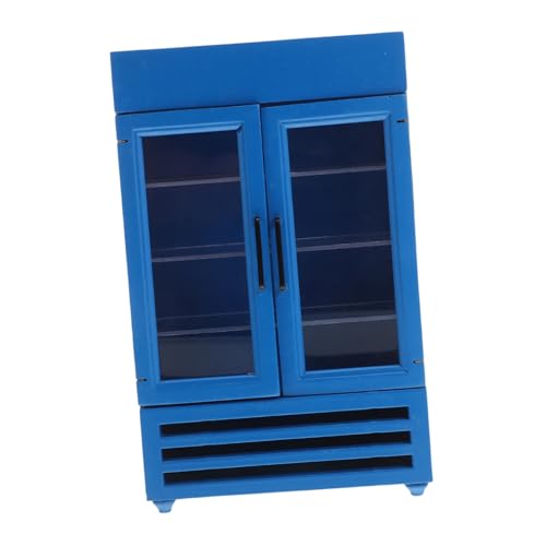 KONTONTY Mini Kühlschrank und Gefrierschrank Platzsparendes Puppenhaus Zubehör Detailreiche Küchendeko für Puppenhausmöbel von KONTONTY