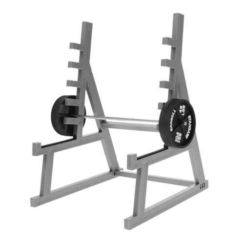 KONTONTY Mini Langhantel Deko Modell Kleines Fitness Requisit Kreatives für Fitnessfans Kompakt und Pflegeleicht für Schreibtisch und Puppenhaus Originelle Sportdekoration von KONTONTY