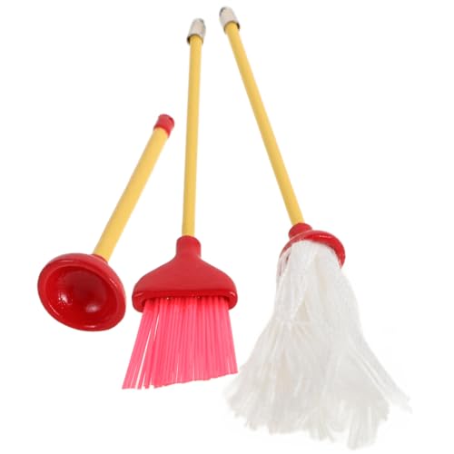 KONTONTY Mini-Mopp-Modell Kleinkind Besen Mini-Puppenhausmöbel Mini-Besen Baumwollfaden KONTONTY Mini-Mopp-Modell Kleinkind Besen Mini-Puppenhausmöbel Mini-Besen Baumwollfaden von KONTONTY