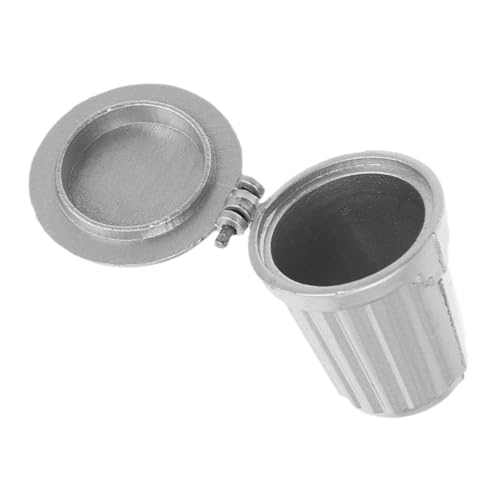 KONTONTY Mülleimer Für Puppenhaus Mini-möbel Aus Metall Kleiner Eimer Mit Deckel Aufbewahrungsbox Für Schreibtisch Puppenhaus-Dekoration KONTONTY Mülleimer Für Puppenhaus Mini-möbel Aus Metall Kleiner Eimer Mit Deckel Aufbewahrungsbox Für Schreibtisch Puppenhaus-Dekoration von KONTONTY