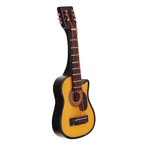 KONTONTY Mini Musikinstrument Modell Miniatur Kleine Mini Gitarre Musik Dekoration Gitarrenmodell Mini Instrumentenmodelle Gitarreninstrument Modell Gitarrenhandwerk Winzige von KONTONTY