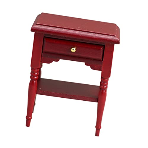 KONTONTY Mini Nachttisch Simuliert Puppe Kleiner Nachttisch Nachttisch Haus Mädchen Beistelltisch Für Bett Möbel DIY Miniatur Dekoration Nachttisch Nachttische Modelle Rot KONTONTY Mini Nachttisch Simuliert Puppe Kleiner Nachttisch Nachttisch Haus Mädchen Beistelltisch Für Bett Möbel DIY Miniatur Dekoration Nachttisch Nachttische Modelle Rot von KONTONTY