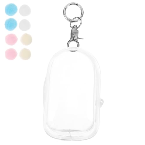 KONTONTY Mini Puppen Aufbewahrungstasche mit Schlüsselanhänger Transparente Displaytasche für Figuren und Sammlerstücke Kompakt und Leicht Schutz Beschädigungen KONTONTY Mini Puppen Aufbewahrungstasche mit Schlüsselanhänger Transparente Displaytasche für Figuren und Sammlerstücke Kompakt und Leicht Schutz Beschädigungen von KONTONTY