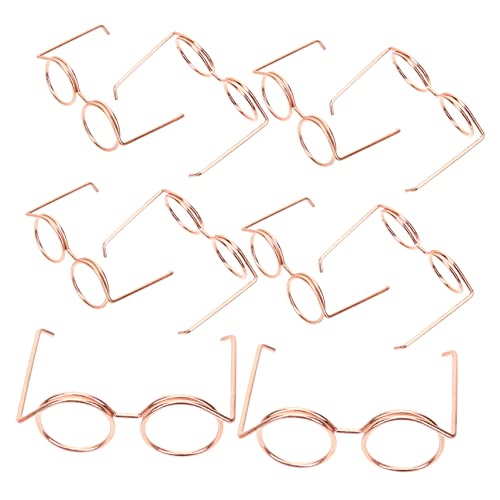 KONTONTY Brillenset für Mini-Puppen Metallrahmen Ohne Gläser Verkleidungszubehör für Puppen Modisch und Zum Spielen und Fotografieren für Jungen und Mädchen KONTONTY Brillenset für Mini-Puppen Metallrahmen Ohne Gläser Verkleidungszubehör für Puppen Modisch und Zum Spielen und Fotografieren für Jungen und Mädchen von KONTONTY