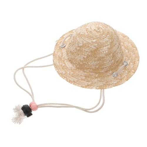KONTONTY Mini Strohhut für Puppen und Haustiere Dekorative Sommermütze für DIY und Partyaccessoires für Strand und Gartenverzierungen KONTONTY Mini Strohhut für Puppen und Haustiere Dekorative Sommermütze für DIY und Partyaccessoires für Strand und Gartenverzierungen von KONTONTY