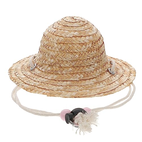 KONTONTY Mini Strohhut für Puppen und Haustiere Dekorativer Sonnenhut für DIY Fotorequisiten und Heimdekoration Leicht und Sicher für Kreative Bastelprojekte KONTONTY Mini Strohhut für Puppen und Haustiere Dekorativer Sonnenhut für DIY Fotorequisiten und Heimdekoration Leicht und Sicher für Kreative Bastelprojekte von KONTONTY