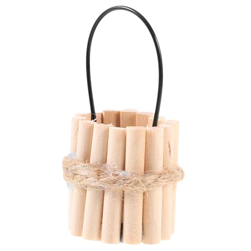 KONTONTY Mini -simulierter Holzwassereimer Realistisch Mädchen Zubehör Für Puppe Holzfass Requisite Mini Miniatur-Eimer-Ornament Winzige Möbel Mini-Eimer-Dekoration Eisen von KONTONTY