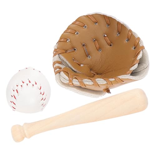 KONTONTY Miniatur Baseball Set Teiliges Puppenhaus Sportspielzeug Leichtes Mini Baseball Kit für Rollenspiele Geburtstagsdeko und Miniatur Dekoration KONTONTY Miniatur Baseball Set Teiliges Puppenhaus Sportspielzeug Leichtes Mini Baseball Kit für Rollenspiele Geburtstagsdeko und Miniatur Dekoration von KONTONTY