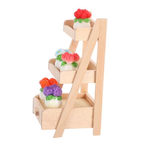 KONTONTY Miniatur Blumen mit Ständer Miniatur Potted Pflanzen aus Resin DIY Bastelideen von KONTONTY