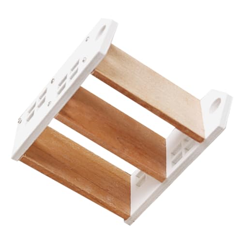 KONTONTY Miniatur Bücherregal aus Holz Kleines Regal für Puppenhaus Vielseitiges Kleiner Möbel für Miniatur Lebensmittelmodelle und Sammlerstücke Robust und Stilvoll für Dekoration von KONTONTY