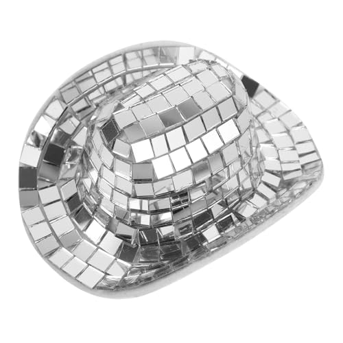 KONTONTY Miniatur Disco Cowboyhut Silber Miniaturhut für Puppen Western Party Dekoration Tanz Foto requisite Vielseitig Einsetzbar Leichte Mini hüte für Bühne und Wohnraum KONTONTY Miniatur Disco Cowboyhut Silber Miniaturhut für Puppen Western Party Dekoration Tanz Foto requisite Vielseitig Einsetzbar Leichte Mini hüte für Bühne und Wohnraum von KONTONTY