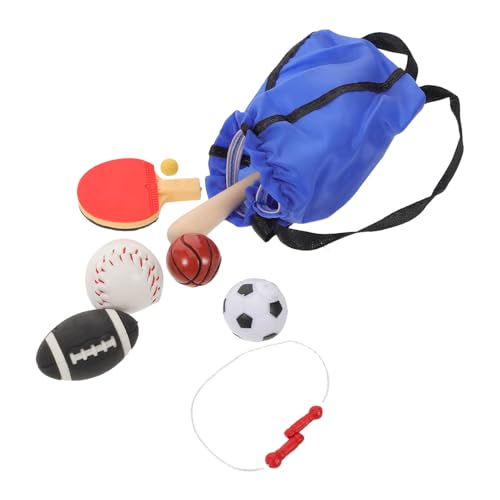 KONTONTY Miniatur Dollhouse Sports Set Detailgetreues Mini Basketball Fußball Tischtennis Robustes und Tragbares Sportzubehör für Bjd Puppen für Puppenhaus Dekoration und Fotografie von KONTONTY