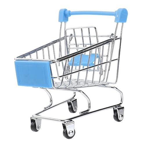 KONTONTY Mini-einkaufswagen Aus Metall Für Jungen Und Mädchen Spielzeug-einkaufswagen Korb Kleinkind Babyspielzeug Himmel von KONTONTY