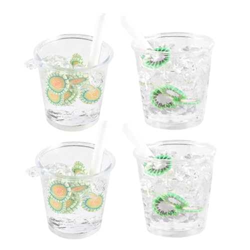 KONTONTY 4 Stücke Miniatur Saft Tassen Realistische Puppe Zubehör Mini Getränke Tassen Für Spielzeug KONTONTY 4 Stücke Miniatur Saft Tassen Realistische Puppe Zubehör Mini Getränke Tassen Für Spielzeug von KONTONTY