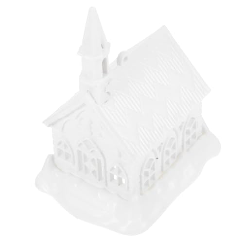 KONTONTY Miniatur Haus Modell für DIY Malbare Schneehäuser für Weihnachten Kreatives Bastelset für Tischdekoration und Robustes Plastikdesign Vielseitige Verwendung Zuhause und von KONTONTY
