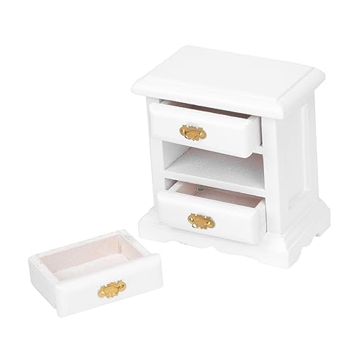 KONTONTY Miniatur Kommode Weiß Mini Haus Möbel Dekorative Miniatur Schubladenschrank Für Puppenhaus Szene Detailreiche Handgefertigte Miniaturmöbel KONTONTY Miniatur Kommode Weiß Mini Haus Möbel Dekorative Miniatur Schubladenschrank Für Puppenhaus Szene Detailreiche Handgefertigte Miniaturmöbel von KONTONTY