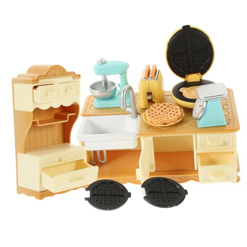 KONTONTY Miniatur Küchenutensilien Set für Puppenhaus Sichere Leichte Miniaturküchenelemente Kreatives für Dekorativ für Mini Haus Mini Küche Esstisch Detailgetreu und Kompakt von KONTONTY