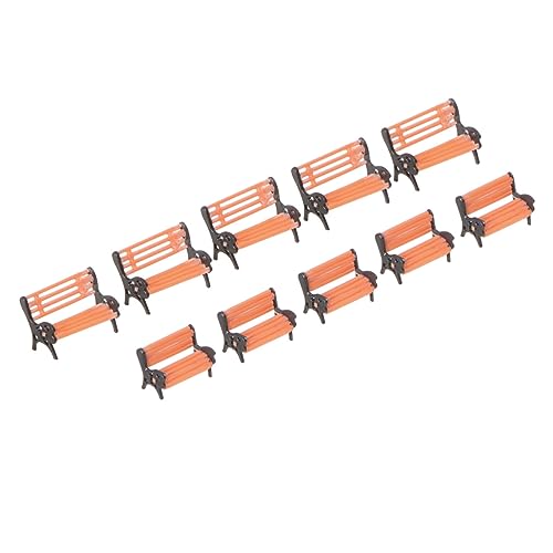 KONTONTY Miniatur Parkbank Modell Für Modellbau Freizeitstuhl Accessoire 1/150 Und 1/100 Maßstab Ideal Für Landschaftsdekor Und Dollhouse BAU 5 Bänke Pro Größe von KONTONTY
