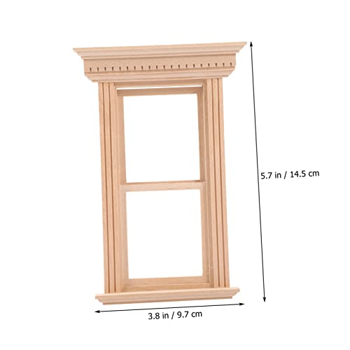 KONTONTY Miniatur Puppenhaus Fenster mit Schiebefunktion Blank Window Mini Haus Dekoration DIY Modellbau Zubehör für Miniaturmöbel und Puppenhaus von KONTONTY