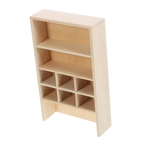 KONTONTY Miniatur Puppenhaus Holzschrank mit Realistischem Design Kleines Bücherregal Langlebiger Stauraum für Schlafzimmer Wohnzimmer Küche Detailreich Kindgerecht KONTONTY Miniatur Puppenhaus Holzschrank mit Realistischem Design Kleines Bücherregal Langlebiger Stauraum für Schlafzimmer Wohnzimmer Küche Detailreich Kindgerecht von KONTONTY