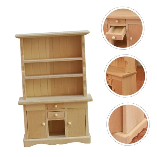 KONTONTY Miniatur Puppenhaus Möbel Birkenholz Bücherregal Handgefertigt Mini Schreibtisch Dekoration für Spielzimmer und Puppenmöbel Sammlung KONTONTY Miniatur Puppenhaus Möbel Birkenholz Bücherregal Handgefertigt Mini Schreibtisch Dekoration für Spielzimmer und Puppenmöbel Sammlung von KONTONTY