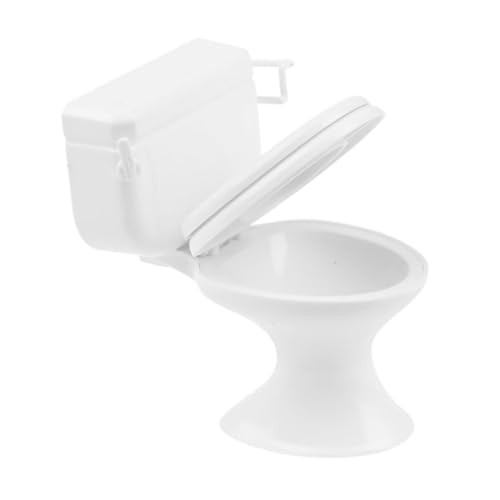 KONTONTY Puppenhaus Miniatur Badezimmer Zubehör Weiß Mini Toilette Spielzeug Für Rollenspiele Sets KONTONTY Puppenhaus Miniatur Badezimmer Zubehör Weiß Mini Toilette Spielzeug Für Rollenspiele Sets von KONTONTY
