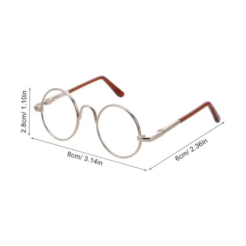 KONTONTY Miniatur Runde Puppenbrille aus Stabilem Winzige Accessoires für DIY Puppenkostüm und Puppenhaus Dekoration für Puppenstyling und Fotografiezubehör KONTONTY Miniatur Runde Puppenbrille aus Stabilem Winzige Accessoires für DIY Puppenkostüm und Puppenhaus Dekoration für Puppenstyling und Fotografiezubehör von KONTONTY