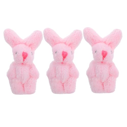 KONTONTY 3 Stücke Spielzeug Bunny Spielzeug Landschaft Ornament Miniatur Decor Plüsch Ornament Winzige Figuren Für Puppe von KONTONTY