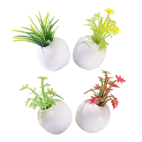 KONTONTY Lebendige Optik Miniatur Pflanzen Set für Puppenhaus Zubehör Miniatur Garten von KONTONTY