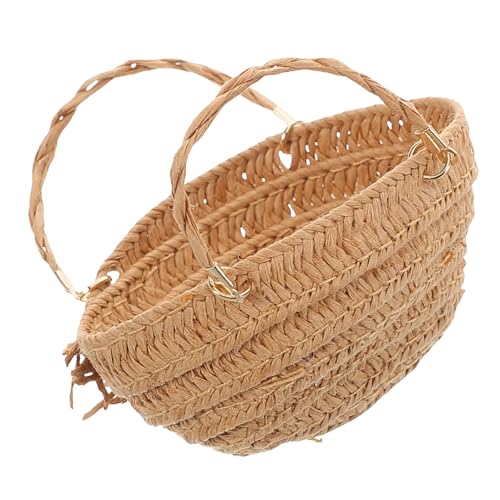 KONTONTY Miniaturisierte Handtasche aus Geflochtenem Stroh für Puppen für Puppenhausdekoration Aufbewahrung Kleiner Gegenstände Handgefertigte Mini für Kreative Szenen KONTONTY Miniaturisierte Handtasche aus Geflochtenem Stroh für Puppen für Puppenhausdekoration Aufbewahrung Kleiner Gegenstände Handgefertigte Mini für Kreative Szenen von KONTONTY