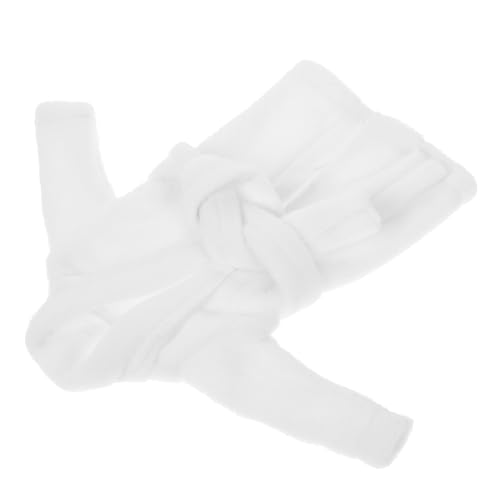 KONTONTY Miniaturpuppen Bademantel Weißer Morgenmantel Für Puppen Puppenkleidung Accessoire Für Puppen Partyzubehör Für Puppenliebhaber von KONTONTY