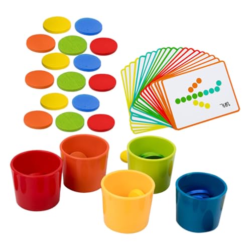 KONTONTY Baby Montessori Spielzeug Montessori Farbensortierspiel Für Kleinkinder 1 Set Farbensortierbecher Für Spielerisches Lernen Und Der Motorischen Fähigkeiten Für Von 1 3 Jahren Spielzeug von KONTONTY