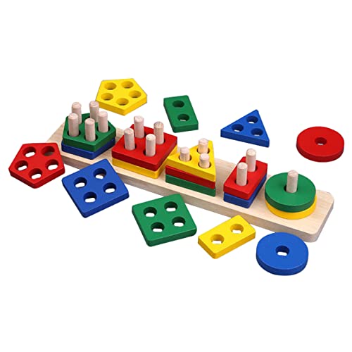 KONTONTY Montessori Holzspielzeug Teiliges Farb und Formsortierset für Kleinkinder Ab Jahr Fördert Feinmotorik Farberkennung Hand Auge Koordination Lernspielzeug für Kinderzimmer und KONTONTY Montessori Holzspielzeug Teiliges Farb und Formsortierset für Kleinkinder Ab Jahr Fördert Feinmotorik Farberkennung Hand Auge Koordination Lernspielzeug für Kinderzimmer und von KONTONTY