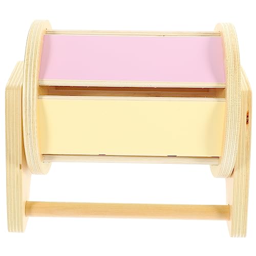 KONTONTY Montessori Holzspielzeug Textiltrommel für Motorikförderndes Lernspielzeug aus Hochwertigem Holz zur Stimulation der Feinmotorik und Robuste KONTONTY Montessori Holzspielzeug Textiltrommel für Motorikförderndes Lernspielzeug aus Hochwertigem Holz zur Stimulation der Feinmotorik und Robuste von KONTONTY