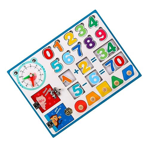 KONTONTY Lernspielzeug Für Kinder 1 Set Hölzernes Beschäftigungsbrett Spielzeug Für Kleinkinder Montessori-babyspielzeug Form-/zahlenerkennung Lernhilfe KONTONTY Lernspielzeug Für Kinder 1 Set Hölzernes Beschäftigungsbrett Spielzeug Für Kleinkinder Montessori-babyspielzeug Form-/zahlenerkennung Lernhilfe von KONTONTY