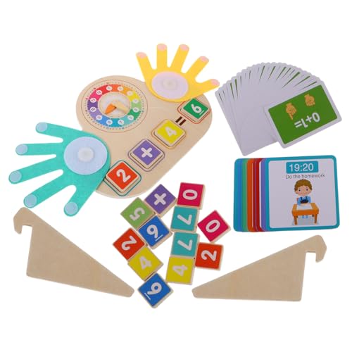 KONTONTY Montessori Mathe Lernspielzeug Holz Zählrahmen mit Tiermotiven Addition und Subtraktion Lernhilfe für Vorschule und Frühkindliche von KONTONTY