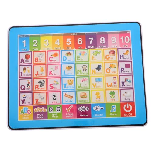 KONTONTY Multifunktionales Tablet für Touchscreen Alphabet Zahlenlernen Interaktives Bildungsspielzeug Kognitive Fähigkeiten Kindgerechtes Design für Vorschulkinder KONTONTY Multifunktionales Tablet für Touchscreen Alphabet Zahlenlernen Interaktives Bildungsspielzeug Kognitive Fähigkeiten Kindgerechtes Design für Vorschulkinder von KONTONTY