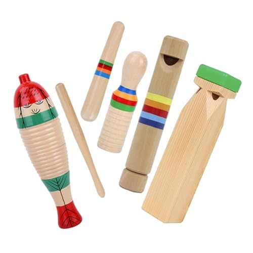 KONTONTY Musikinstrumente Set für Teiliges Lernspielzeug mit Holzresonator Zugpfeife Fisch Frosch Schaber und Mehr Musikspielzeug für Kleinkinder Musikalischen Früherziehung KONTONTY Musikinstrumente Set für Teiliges Lernspielzeug mit Holzresonator Zugpfeife Fisch Frosch Schaber und Mehr Musikspielzeug für Kleinkinder Musikalischen Früherziehung von KONTONTY