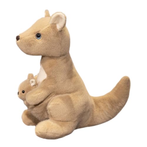KONTONTY Mutter und Sohn Kangaroo - ausgestopft große Kuscheltiere tierischer Plüsch tierische Plüschpuppen Mini tierisches Flauschiges Tier Stofftier PP Baumwolle Khaki KONTONTY Mutter und Sohn Kangaroo - ausgestopft große Kuscheltiere tierischer Plüsch tierische Plüschpuppen Mini tierisches Flauschiges Tier Stofftier PP Baumwolle Khaki von KONTONTY