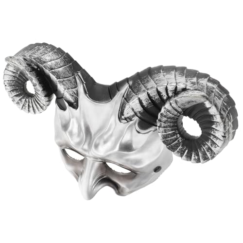 KONTONTY Ox Horn Maske Halloween Kostümmaske mit Elastischem Band Unisex Cosplay Party Masquerade Maske Leicht und Bequem für Damen und Herren KONTONTY Ox Horn Maske Halloween Kostümmaske mit Elastischem Band Unisex Cosplay Party Masquerade Maske Leicht und Bequem für Damen und Herren von KONTONTY