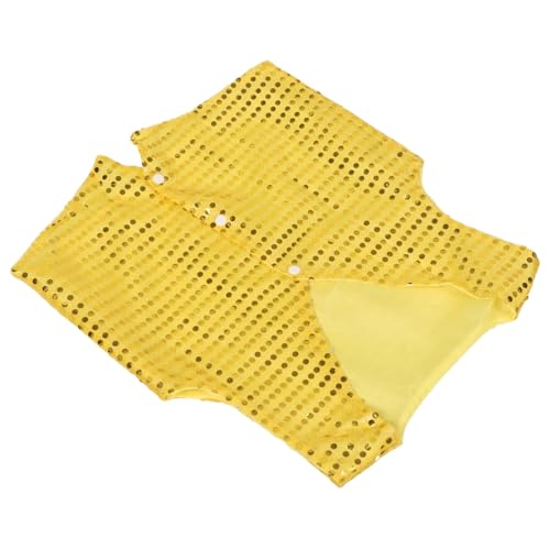 KONTONTY Pailletten Weste Glitzerndes Tanzkostüm für Jungen Mädchen Langlebige Bühnenweste für Hip-hop Jazz Dance Einfach Anzuziehen Schimmerndes Performance Outfit für von KONTONTY