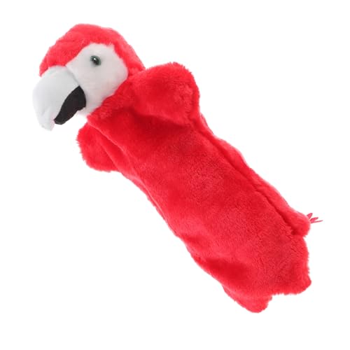 KONTONTY Papageienpuppe knuddelig Marionette Plüschtiere handpuppe papagei Puppen Theater Puppenhaus Simulation Papageienmodell Papagei Handpuppe PP Baumwolle rot von KONTONTY