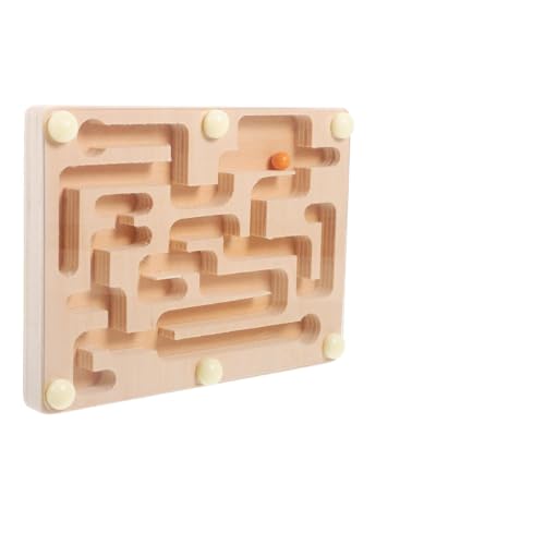 KONTONTY Perlenlabyrinth Holzspielzeug Für Kleinkinder Gleichgewichtsspielzeug Konzentration Und Motorischen Fähigkeiten Natürlichem Holzdesign von KONTONTY
