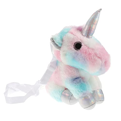 KONTONTY Plüsch Einhorn Rucksack Für Mädchen Lässiger Puppenrucksack Mit Verstellbaren Schultergurten Für Alltag Und Reisen von KONTONTY