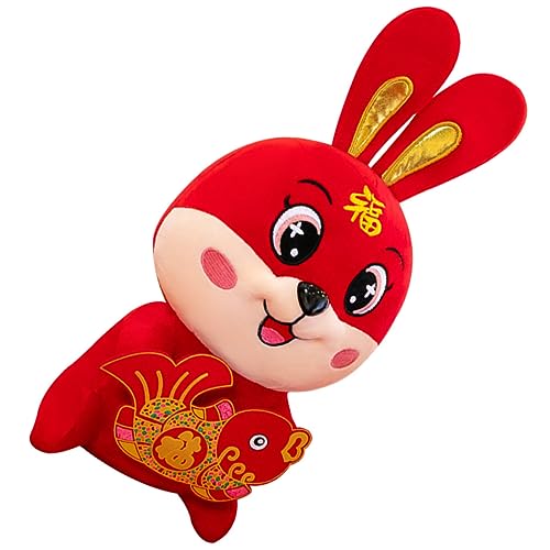 KONTONTY Plüsch Hase Süßes Zodiac Stofftier für Jahr des Hasen Deko für Zuhause Auto oder zur Neujahrsfeier Flauschig und Gemütlich KONTONTY Plüsch Hase Süßes Zodiac Stofftier für Jahr des Hasen Deko für Zuhause Auto oder zur Neujahrsfeier Flauschig und Gemütlich von KONTONTY