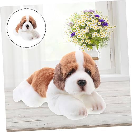 KONTONTY Plüsch Hund Puppe Kleines Tragbares Komfortables Stofftier Realistische Cartoon Dekoration Robust als Kissen und für Zuhause von KONTONTY