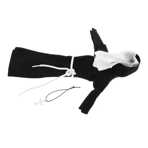 KONTONTY Plüsch Puppen Kleidung Nonnenkostüm mit Silberne Blumen Halskette Langrock Puppen Kostüm für Rollenspiele Halloween und Kirchenszene Plüschspielzeug Zubehör KONTONTY Plüsch Puppen Kleidung Nonnenkostüm mit Silberne Blumen Halskette Langrock Puppen Kostüm für Rollenspiele Halloween und Kirchenszene Plüschspielzeug Zubehör von KONTONTY